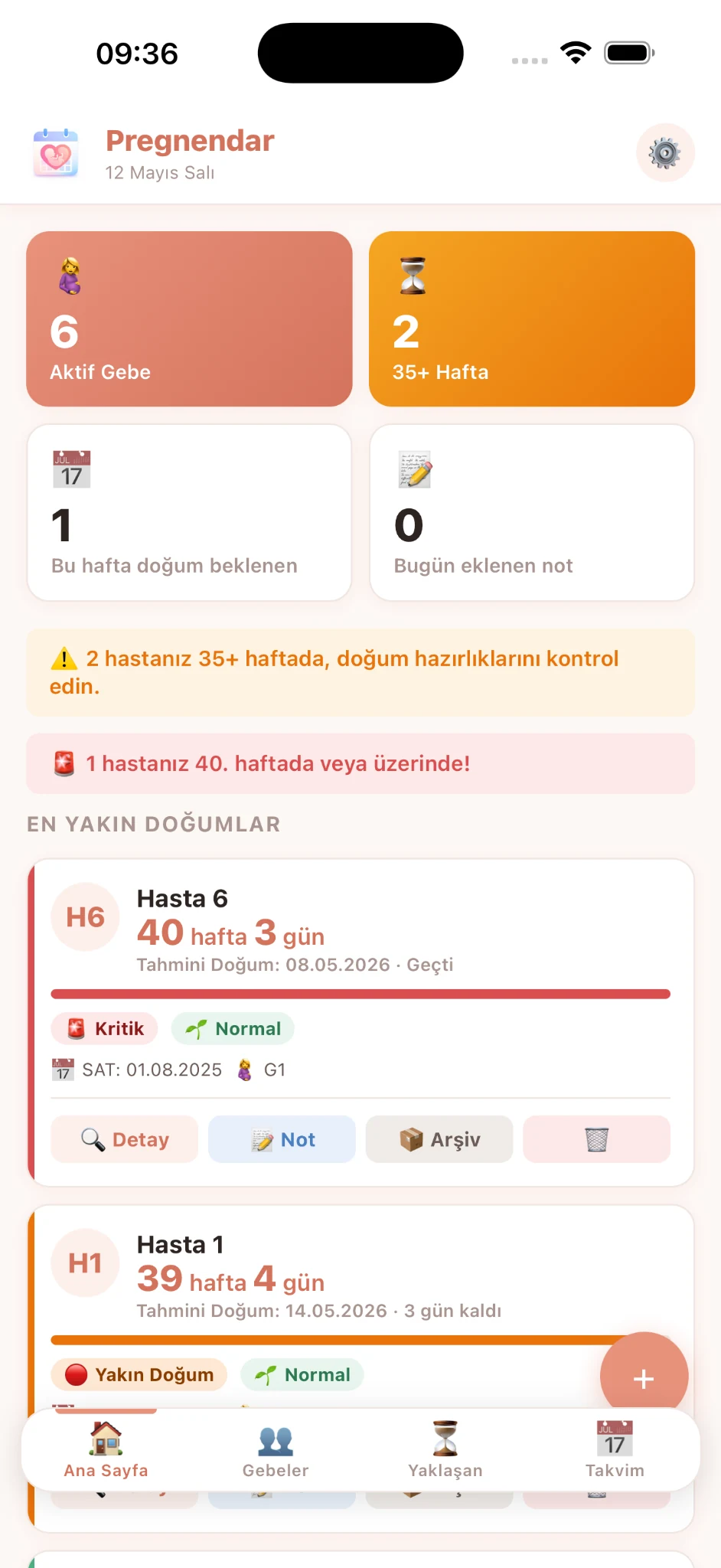 Pregnendar uygulaması